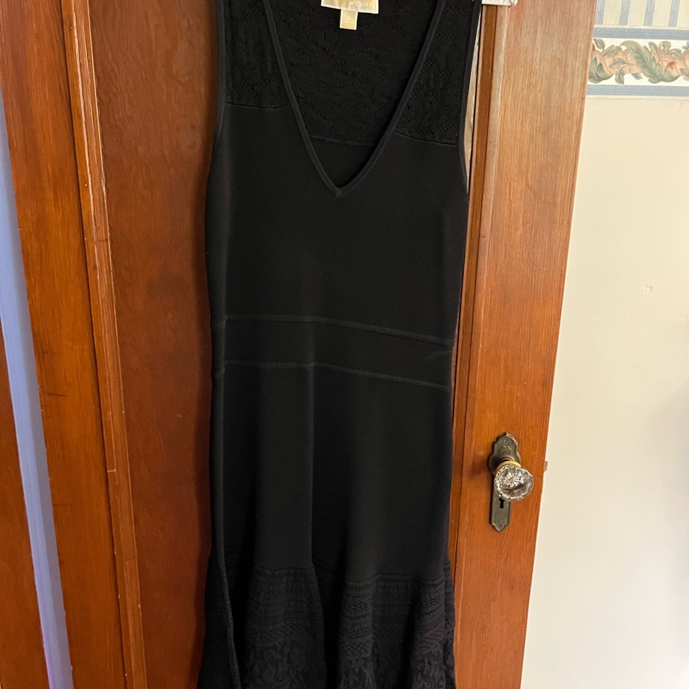 MICHAEL Michael Kors Black Midi Dress